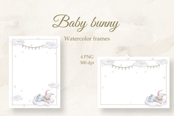 Download Cute Bunny. Frame for Baby. PNG. - Premium Resources
