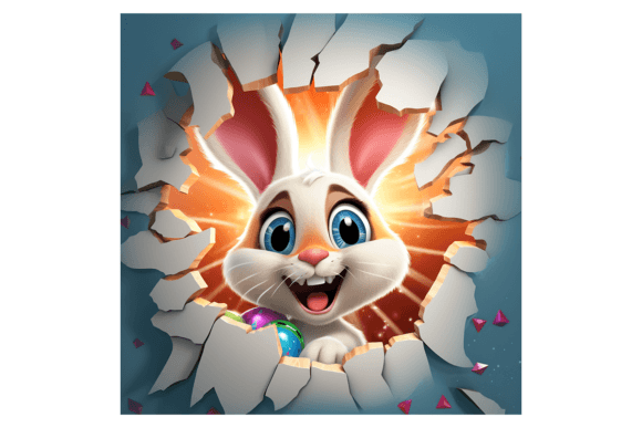 Download Christmas Rabbit Broken Wall 2 - Rabbit Collection