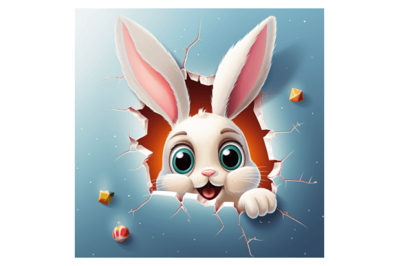 Download Christmas Rabbit Broken Wall 1 - Rabbit Collection