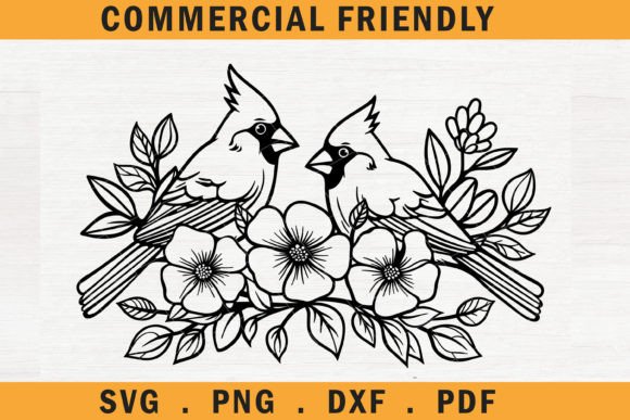 Download Christmas Floral Red Cardinal Bird SVG 9 - Card Collection
