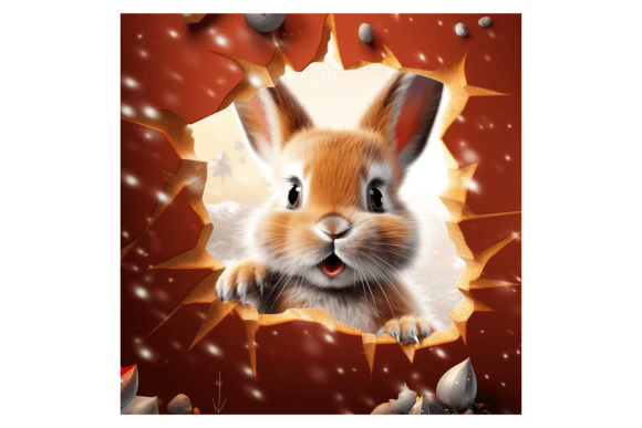 Download Christmas Rabbit Broken Wall 3 - Rabbit Collection