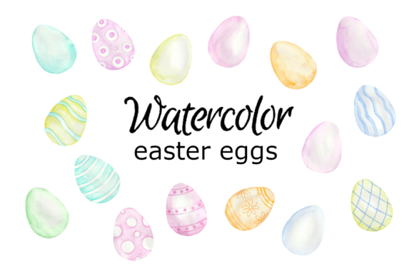Download WATERCOLOR CLIPART Easter Eggs Art - Watercolor clipart easter Collection