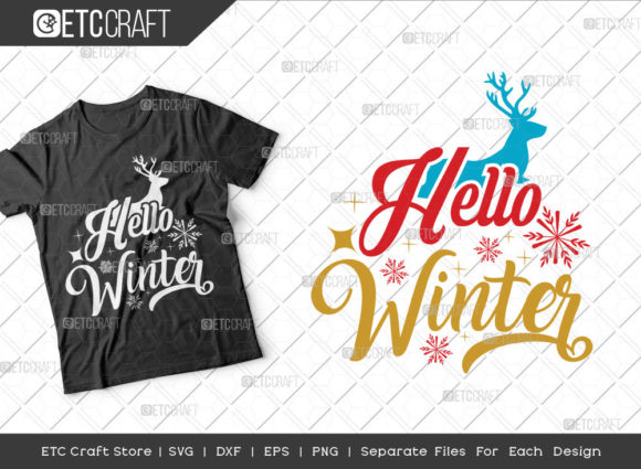 Download Hello Winter SVG Cut File | Winter Decor - Premium Resources