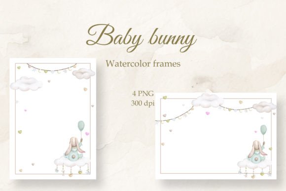 Download Cute Bunny. Frame for Baby. PNG. - Premium Resources